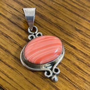 Pink Jasper Sterling Silver Pendant